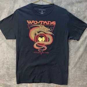Wu‎ Tang Clan Dragon Staten Island Graphic T Shirt Black Golden Mens Size Medium